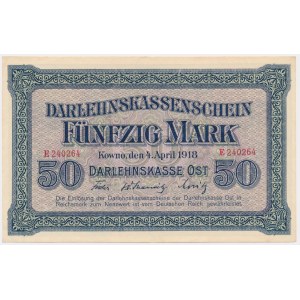Kowno, 50 Mark 1918 - E -