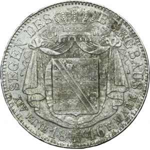 Germany, Kingdom of Saxony, Friedrich Augustus II, Thaler Dresden 1846 F
