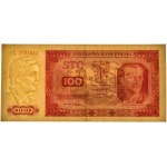 100 złotych 1948 - IL - papier prążkowany