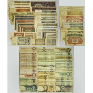 Set, mélange de billets de banque polonais (environ 144 pièces)