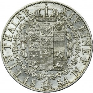 Germany, Kingdom of Prussia, Friedrich Wilhelm IV, Thaler Berlin 1851 A