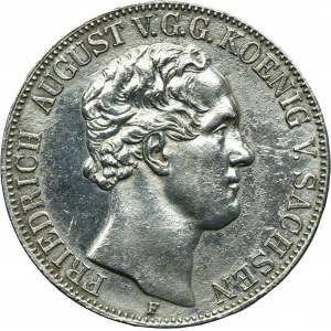 Germany, Kingdom of Saxony, Friedrich Augustus II, 2 Thaler Dresden 1854 F