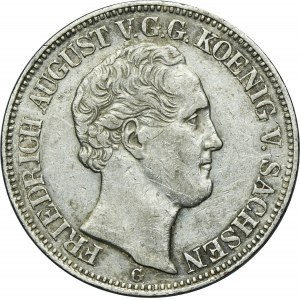 Germany, Kingdom of Saxony, Friedrich Augustus II, Thaler Dresden 1841 G