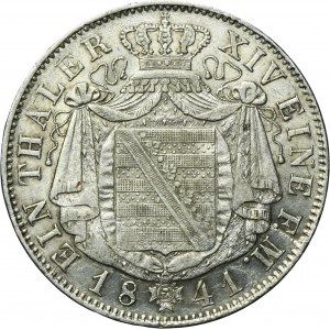 Germany, Kingdom of Saxony, Friedrich Augustus II, Thaler Dresden 1841 G