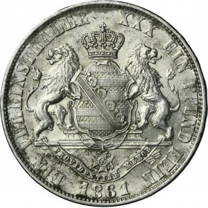 Germany, Saxony, Johann V, Thaler Dresden 1861 B