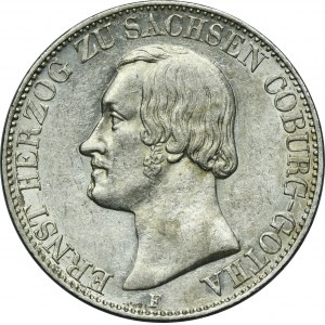 Germany, Duchy of Saxe-Coburg and Gotha, Ernest II, Thaler Dresden 1846 F - RARE