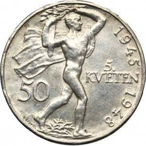 Czechoslovakia, 50 Korun Kremnitz 1948 - 3rd anniversary of the Prague Uprising