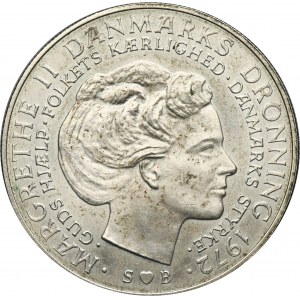 Denmark, Margaret II, 10 Kroner Copenhagen 1972 - Death of Frederick IX and the accession of Margaret II to the throne