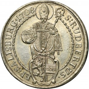 Austria, Archbishopric of Salzburg, Johann Ernst von Thun Hohenstein Thaler 1708
