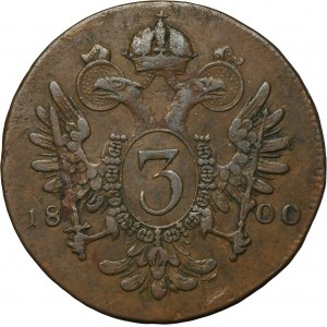 Austria, Franz II, 3 Kreuzer Prague 1800 C