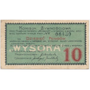 Wysoka, Komisja Żywnościowa, 10 fenigów 1917