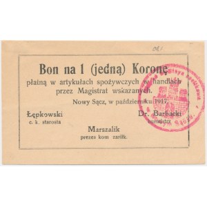 Nowy Sącz, 1 korona 1917 - październik