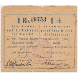 Białystok 1 rubel 1915 rare