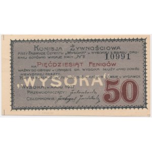 Wysoka, Komisja Żywnościowa, 50 fenigów 1917 - bez stempla