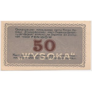 Wysoka, Komisja Żywnościowa, 50 fenigów 1917 - bez stempla