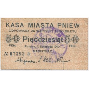Pniewy (Pinne), 50 fenigów 1919