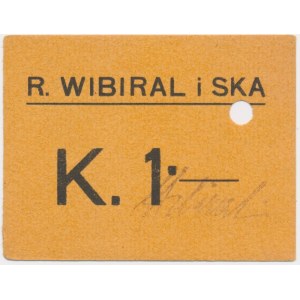 Kraków, R. Wibiral i Ska, 1 korona 1919 - RZADKOŚĆ