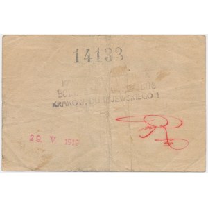Kraków, Kawiarnia Centralna Bolesława Górskiego, 1 korona 1919