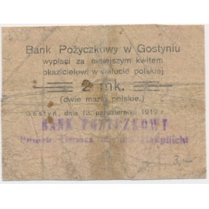 Gostyń, Bank Pożyczkowy, 2 marki 1919