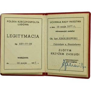 PRL, Lot of ID cards after captain Zdzisław Królikowski (2 pcs.)