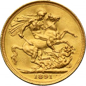 Australia, Victoria, Sovereign 1891 S