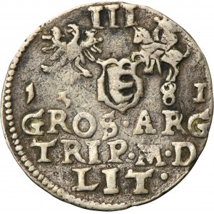 Stephen Bathory, 3 Groschen Vilnius 1581