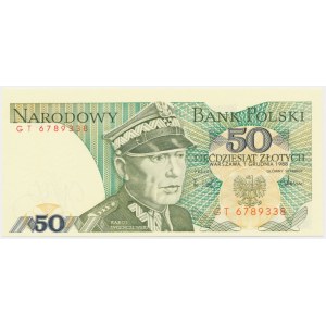 50 złotych 1988 - GT - przesunięty druk