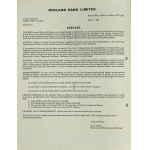 Vzor s 2 šekmi od Midland Bank Limited, marec 1980