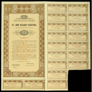 3% Bon Skarbu Państwa 1937 - 100 zł