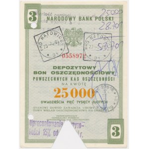 3-letni Depozytowy Bon Oszczędnościowy PKO, 25 000 zł