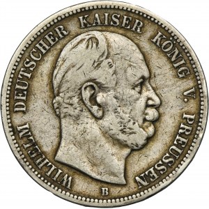 Allemagne, Royaume de Prusse, Guillaume Ier, 5 Mark Hanovre 1876 B
