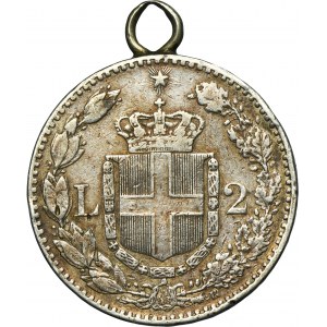 Italy, Umberto I, 2 Lire Rome 1887 R