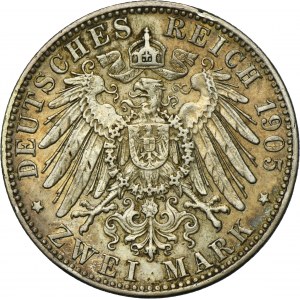 Germany, Bavaria, Otto, 2 Mark Munich 1905 D