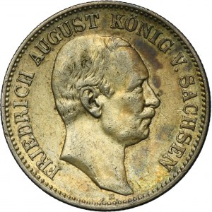 Germany, Kingdom of Saxony, Friedrich August III, 2 Mark Muldenhütten 1907 E