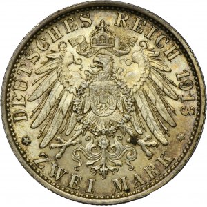 Germany, Kingdom of Prussia, Wilhelm II, 2 Mark Berlin 1913 A