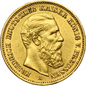 Germany, Kingdom of Prussia, Friedrich III, 20 Mark Berlin 1888 A