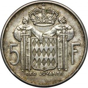 Monaco, Rainier III, 5 Francs Paris 1966