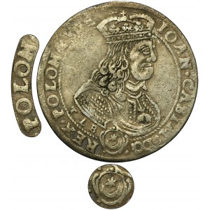 John II Casimir, 1/4 Thaler Krakau 1668 TLB - UNLISTED, POLON