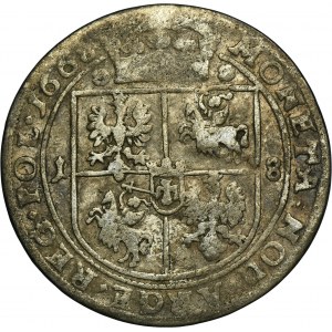 John II Casimir, 1/4 Thaler Krakau 1668 TLB - UNLISTED, POLON