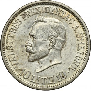 Lithuania, 10 Litu 1938 Antanas Smeteona