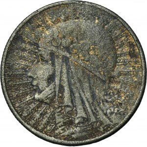Głowa Kobiety, 5 złotych Warszawa 1933 - FAŁSZERSTWO Z EPOKI