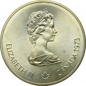 Canada, Elizabeth II, 5 Dollars Ottawa1973 - Map of North America