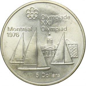 Canada, Elizabeth II, 5 Dollars Ottawa 1973 - Kingston and Sailboats