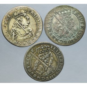 Lot, Friedrich Wilhelm, 1/4 Thaler Königsberg (3 pcs.)
