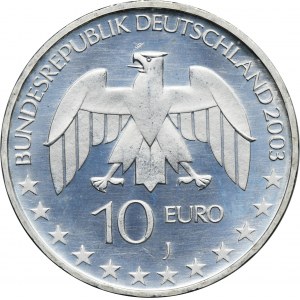 Germany, 10 Euro Hamburg 2003 J - Justus von Liebig