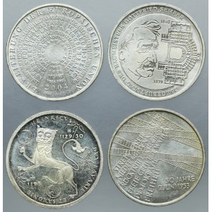 Lot, Germany, FRG, 10 Mark and 10 Euro (4 pcs.)