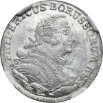 Germany, Kingdom of Prussia, Friedrich II, 6 Groschen Königsberg 1757 E - NGC MS62