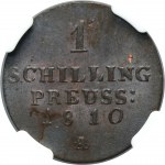 Germany, Kingdom of Prussia, Friedrich Wilhelm III, Schilling Berlin 1810 A - NGC MS65 BN