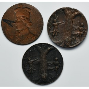 Lot, Medal on the 100th Anniversary of the Kosciuszko Uprising (3 pcs.)