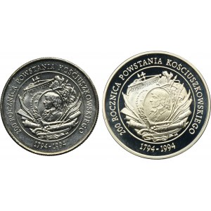 Set, 20,000-200,000 zlotys 1994 200th anniversary of Kosciuszko Uprising (2 pieces).